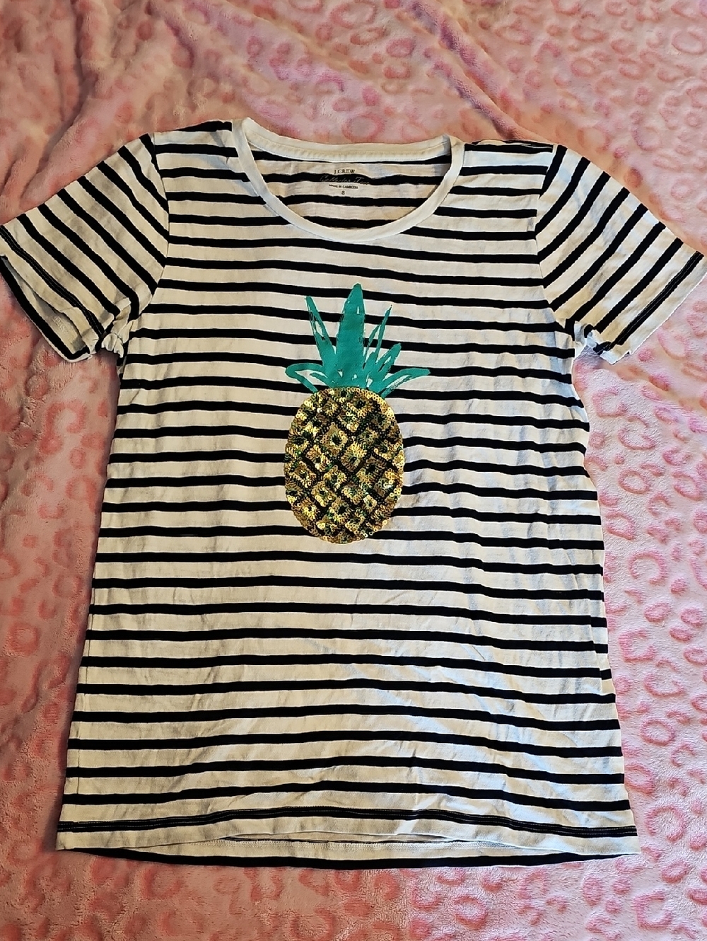 J. Crew Pineapple Sequin Tee